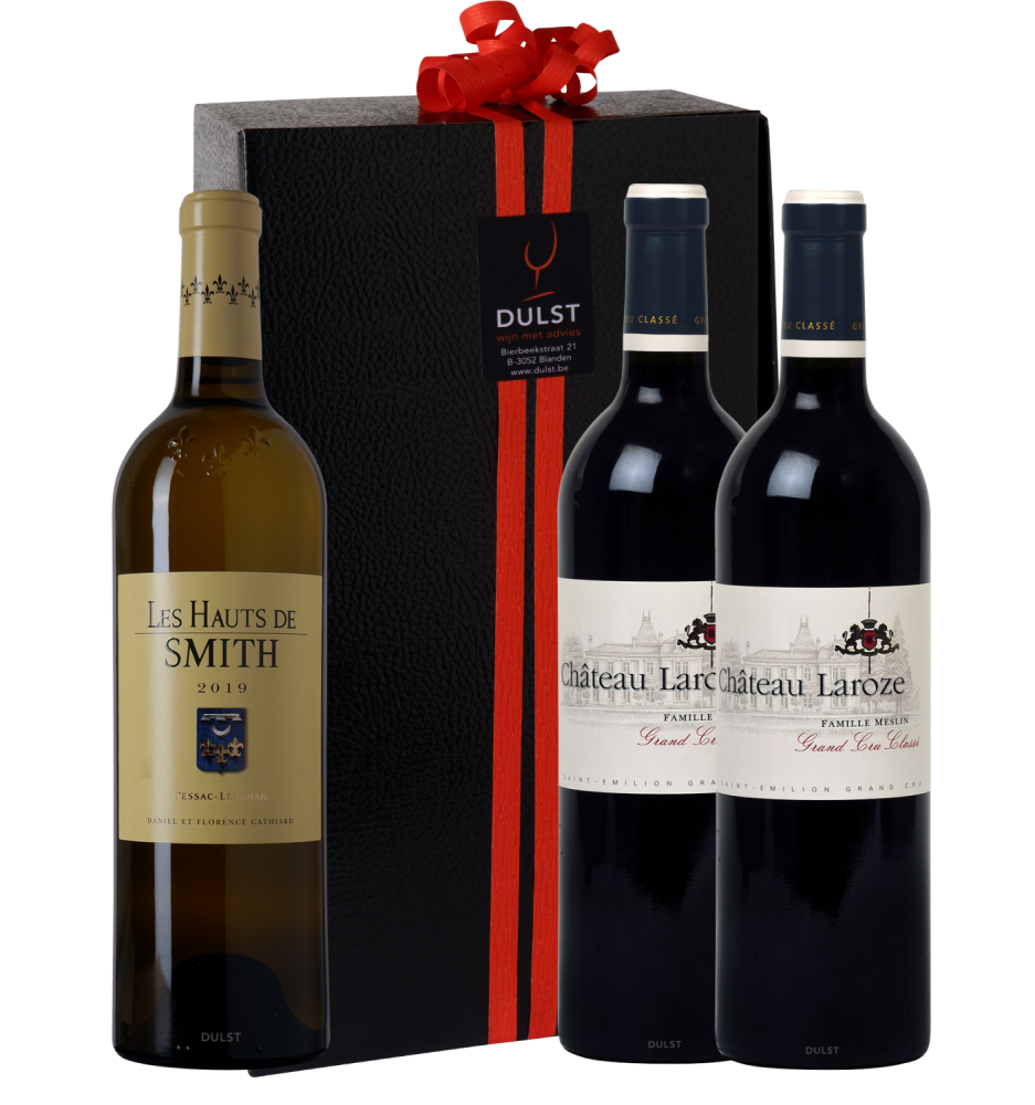 Relatiegeschenk K120 - Bordeaux Klassiek | Doos met 3 flessen